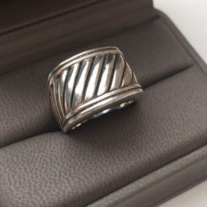 ❤️ SOLD ❤️ DY like Cigar Band SILVER ring. 7.5-8.